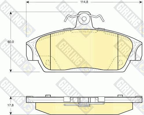 Girling 6108591 - Тормозные колодки, дисковые, комплект autosila-amz.com