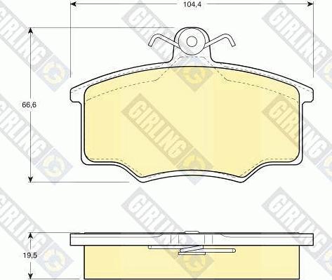 Girling 6108631 - Тормозные колодки, дисковые, комплект autosila-amz.com