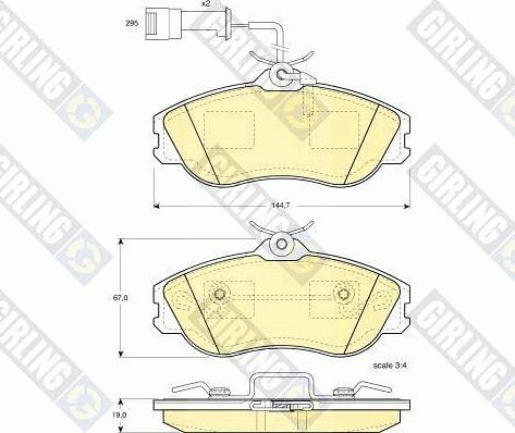 Girling 6108161 - Тормозные колодки, дисковые, комплект autosila-amz.com