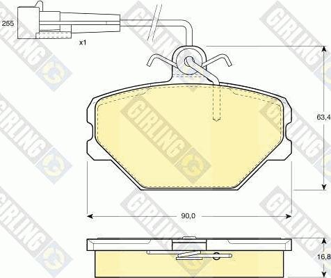 Girling 6108331 - Тормозные колодки, дисковые, комплект autosila-amz.com