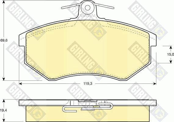 Girling 6108261 - Тормозные колодки, дисковые, комплект autosila-amz.com