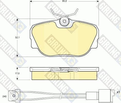 Girling 6108201 - 6108201 КОЛОДКИ ТОРМОЗНЫЕ BMW E30 1.6-2.5 82-93 ПЕРЕДНИЕ autosila-amz.com