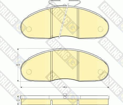 Girling 6108273 - Тормозные колодки, дисковые, комплект autosila-amz.com