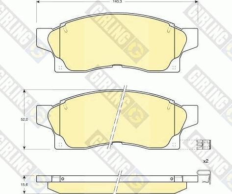 Girling 6108779 - Тормозные колодки, дисковые, комплект autosila-amz.com