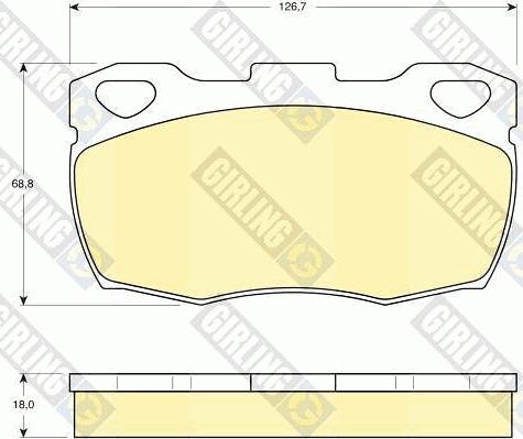 Girling 6103956 - Тормозные колодки, дисковые, комплект autosila-amz.com