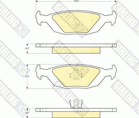 Girling 6103922 - Тормозные колодки, дисковые, комплект autosila-amz.com