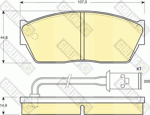 Girling 6103509 - Тормозные колодки, дисковые, комплект autosila-amz.com