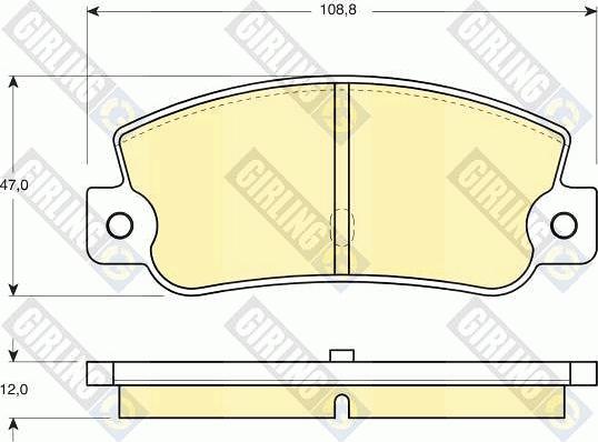 Girling 6103603 - Тормозные колодки, дисковые, комплект autosila-amz.com