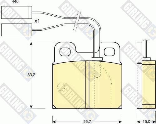 Girling 6103632 - Тормозные колодки, дисковые, комплект autosila-amz.com