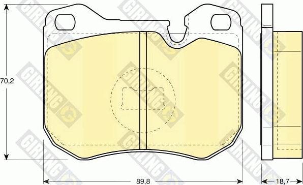 Girling 6103092 - Тормозные колодки, дисковые, комплект autosila-amz.com