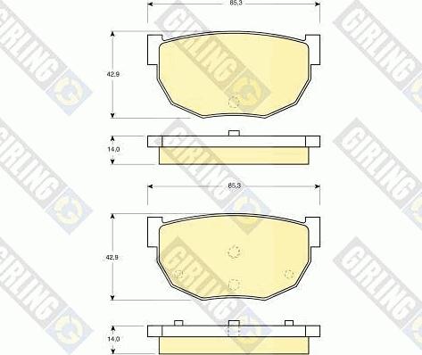 Girling 6103069 - Тормозные колодки, дисковые, комплект autosila-amz.com