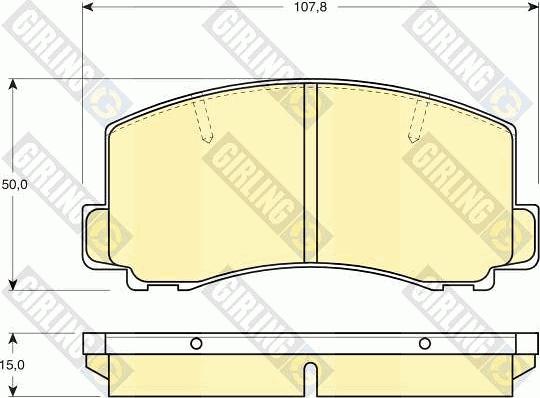 Girling 6103129 - Тормозные колодки, дисковые, комплект autosila-amz.com