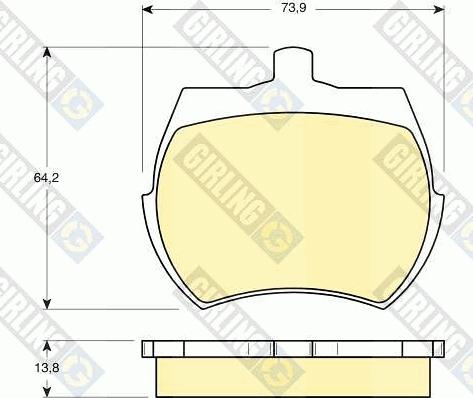 Girling 6103326 - Тормозные колодки, дисковые, комплект autosila-amz.com