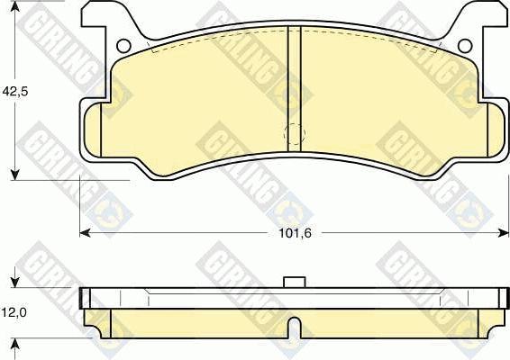 Girling 6103759 - Тормозные колодки, дисковые, комплект autosila-amz.com