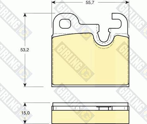 Girling 6102592 - Тормозные колодки, дисковые, комплект autosila-amz.com