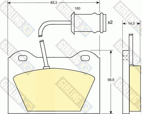 Girling 6102532 - Тормозные колодки, дисковые, комплект autosila-amz.com