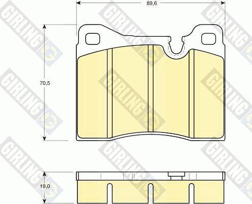 Girling 6102612 - Тормозные колодки, дисковые, комплект autosila-amz.com