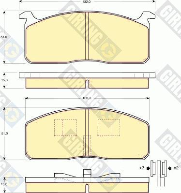 Girling 6102339 - Тормозные колодки, дисковые, комплект autosila-amz.com