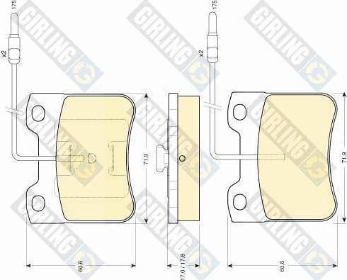 Girling 6107942 - Тормозные колодки, дисковые, комплект autosila-amz.com