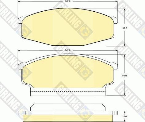 Girling 6107489 - Тормозные колодки, дисковые, комплект autosila-amz.com