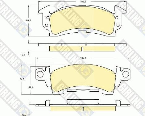 Girling 6107425 - Тормозные колодки, дисковые, комплект autosila-amz.com