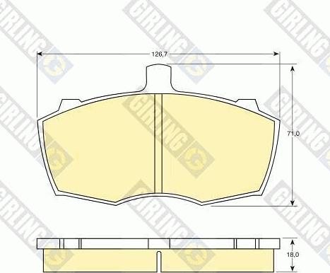 Girling 6107601 - Тормозные колодки, дисковые, комплект autosila-amz.com