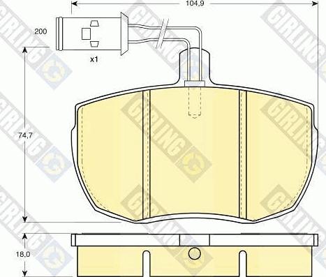 Girling 6107896 - Тормозные колодки, дисковые, комплект autosila-amz.com