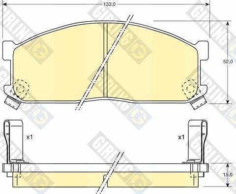 Girling 6107379 - Тормозные колодки, дисковые, комплект autosila-amz.com