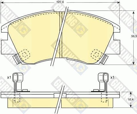 Girling 6107299 - Тормозные колодки, дисковые, комплект autosila-amz.com