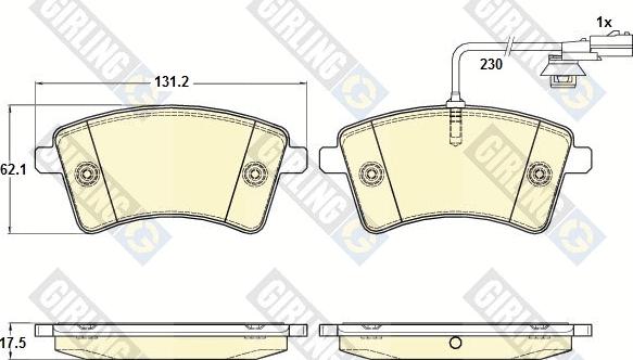 Girling 6119411 - Тормозные колодки, дисковые, комплект autosila-amz.com