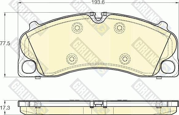 Girling 6119525 - Тормозные колодки, дисковые, комплект autosila-amz.com