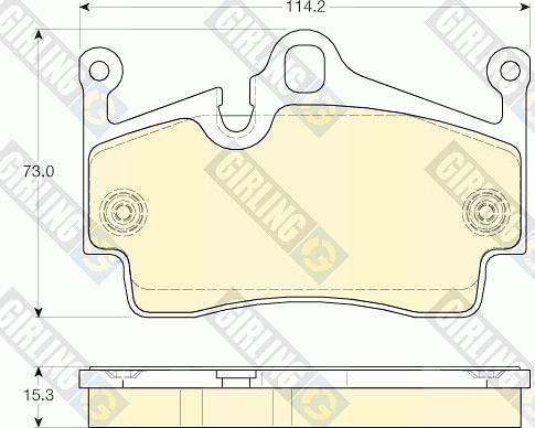 Girling 6119616 - Тормозные колодки, дисковые, комплект autosila-amz.com