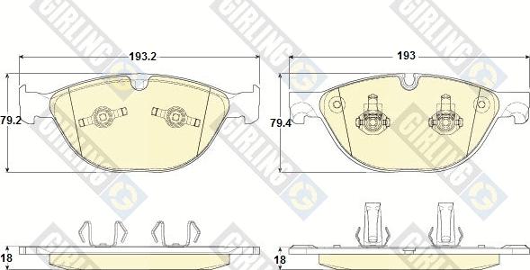 Girling 6119632 - Тормозные колодки, дисковые, комплект autosila-amz.com