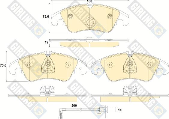 Girling 6119161 - Тормозные колодки, дисковые, комплект autosila-amz.com