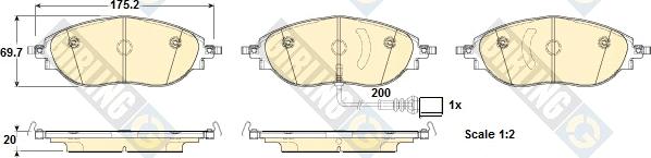 Girling 6119184 - Тормозные колодки, дисковые, комплект autosila-amz.com