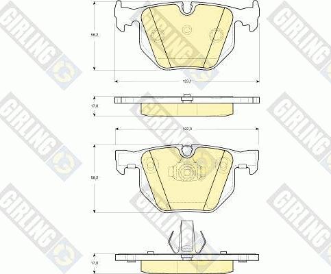 Girling 6114992 - Тормозные колодки, дисковые, комплект autosila-amz.com