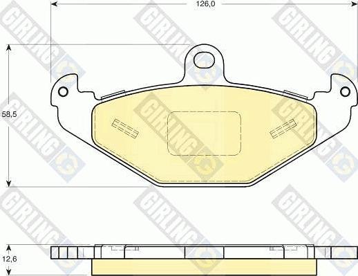 Girling 6114949 - Тормозные колодки, дисковые, комплект autosila-amz.com