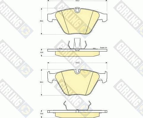 Girling 6114982 - Тормозные колодки, дисковые, комплект autosila-amz.com