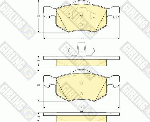 Girling 6114972 - Тормозные колодки, дисковые, комплект autosila-amz.com