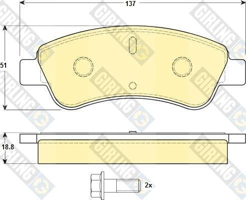 Girling 6114634 - Тормозные колодки, дисковые, комплект autosila-amz.com