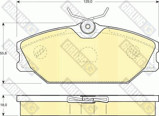 Girling 6114051 - Тормозные колодки, дисковые, комплект autosila-amz.com