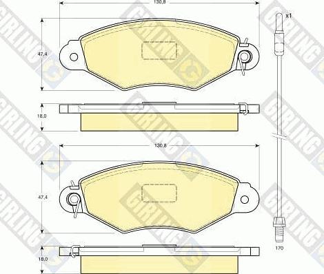 Girling 6114024 - Тормозные колодки, дисковые, комплект autosila-amz.com