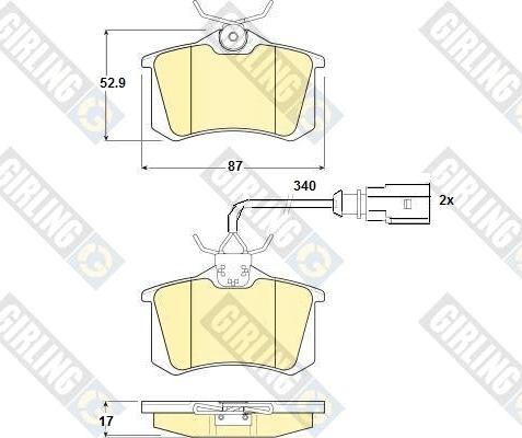 Girling 6114171 - Тормозные колодки, дисковые, комплект autosila-amz.com