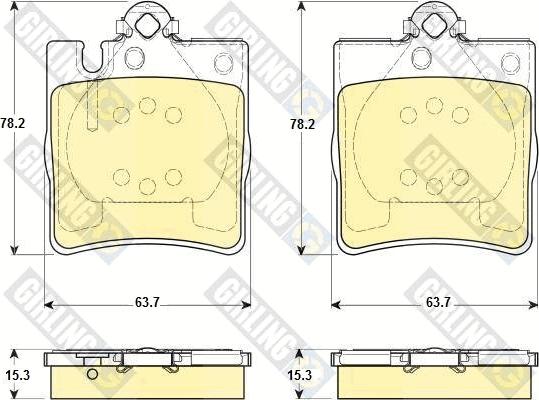 Girling 6114212 - Автозапчасть/Колодки тормозные MERCEDES W203 00>A208A209 CLK задние autosila-amz.com