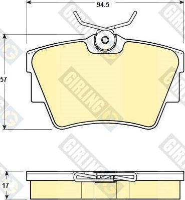 Girling 6114791 - Тормозные колодки, дисковые, комплект autosila-amz.com