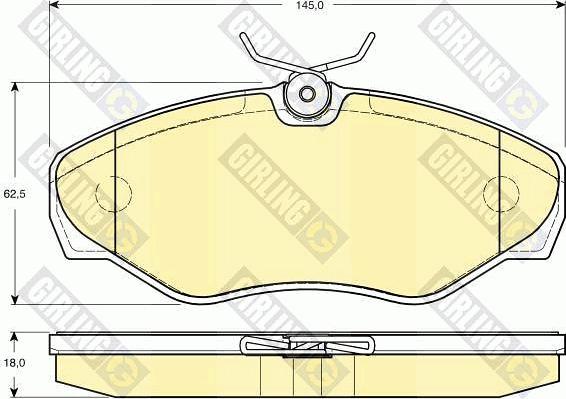 Girling 6114781 - Тормозные колодки, дисковые, комплект autosila-amz.com