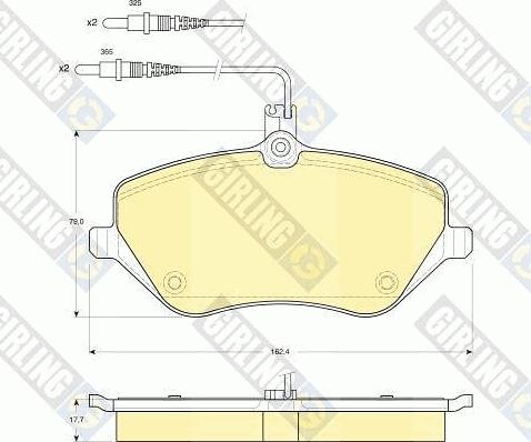 Girling 6115951 - Тормозные колодки, дисковые, комплект autosila-amz.com