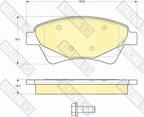 Girling 6115974 - Тормозные колодки, дисковые, комплект autosila-amz.com