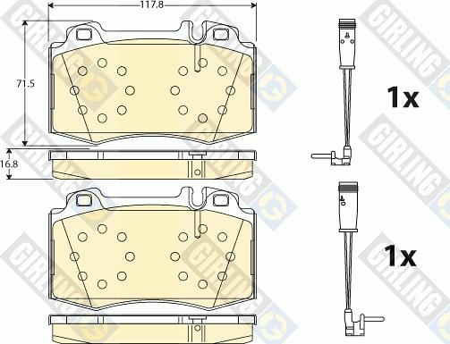 Girling 6115432 - Тормозные колодки, дисковые, комплект autosila-amz.com