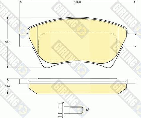 Girling 6115524 - Тормозные колодки, дисковые, комплект autosila-amz.com